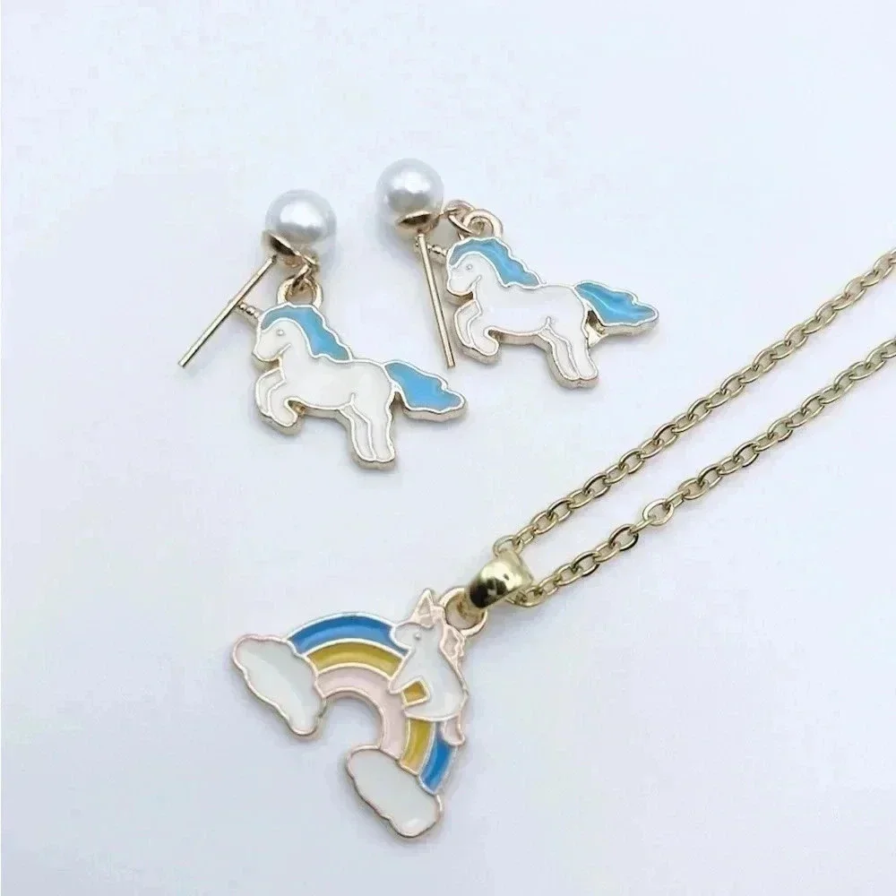 UNICORN Jewelry Set |Gold plated | Dainty Necklace| Gift for girl